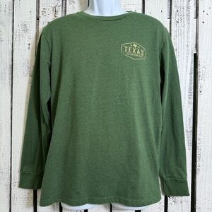 State Of Mine Texas The Lone Star State 1845 Shirt‎ Men Medium Green Long Sleeve